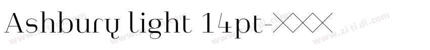 Ashbury light 14pt字体转换